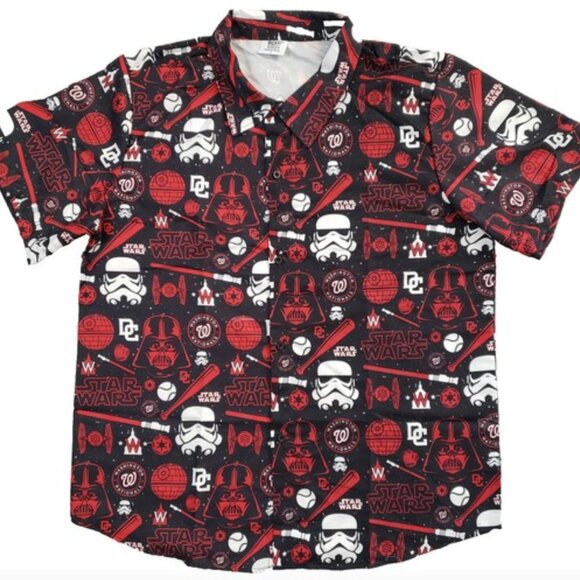 Washington Nationals MLB STAR WARS Dark Side 5/20/23 SGA Polo, Black/Red, XL - Picture 7 of 7